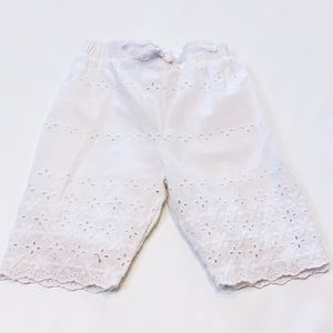Zara Baby Eyelit White Pants